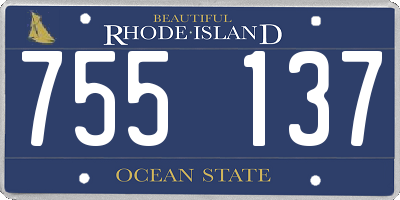 RI license plate 755137