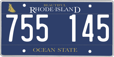 RI license plate 755145