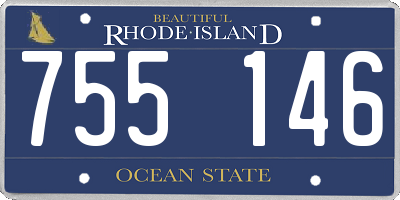 RI license plate 755146
