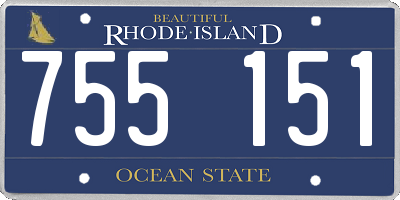 RI license plate 755151