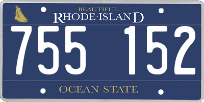 RI license plate 755152