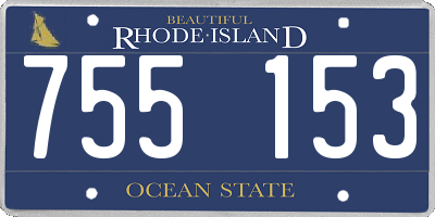 RI license plate 755153