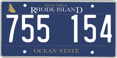 RI license plate 755154