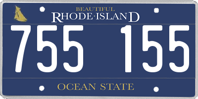 RI license plate 755155