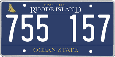 RI license plate 755157
