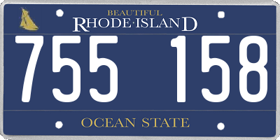 RI license plate 755158