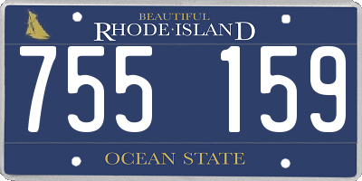 RI license plate 755159
