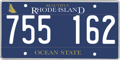 RI license plate 755162