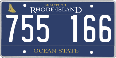 RI license plate 755166