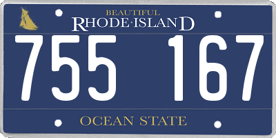 RI license plate 755167