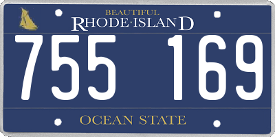 RI license plate 755169