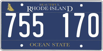 RI license plate 755170