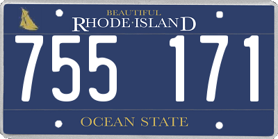 RI license plate 755171