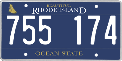 RI license plate 755174