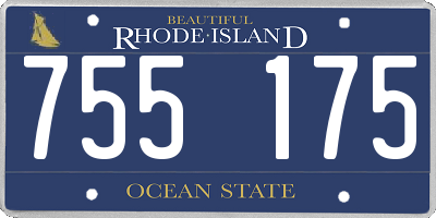 RI license plate 755175