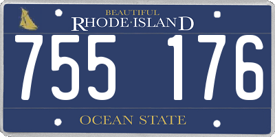 RI license plate 755176