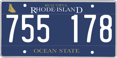 RI license plate 755178