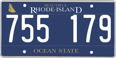 RI license plate 755179
