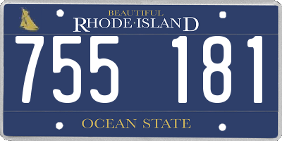 RI license plate 755181