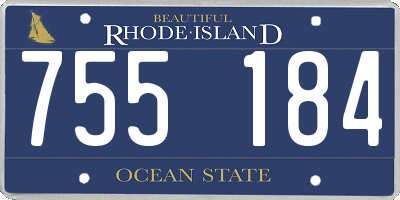 RI license plate 755184