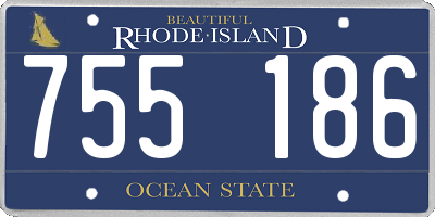 RI license plate 755186