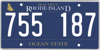 RI license plate 755187