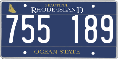 RI license plate 755189