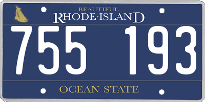RI license plate 755193
