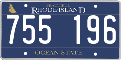 RI license plate 755196