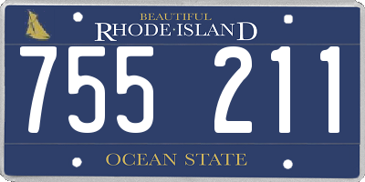 RI license plate 755211