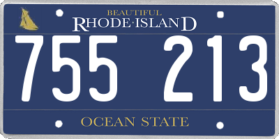 RI license plate 755213