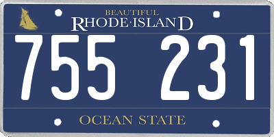 RI license plate 755231