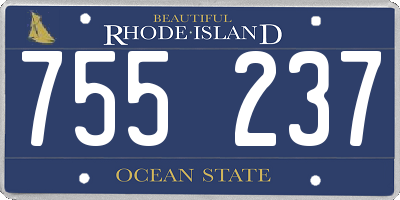 RI license plate 755237