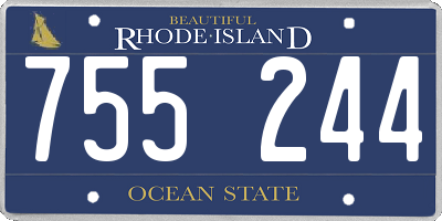 RI license plate 755244