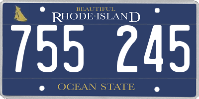 RI license plate 755245