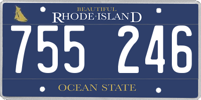 RI license plate 755246