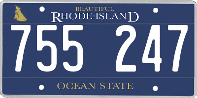 RI license plate 755247