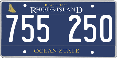 RI license plate 755250