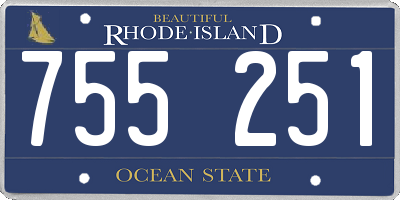RI license plate 755251