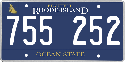 RI license plate 755252