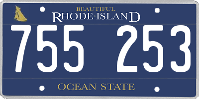RI license plate 755253