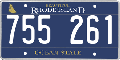 RI license plate 755261