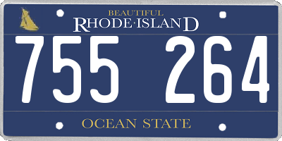 RI license plate 755264