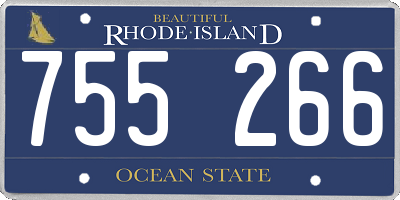 RI license plate 755266