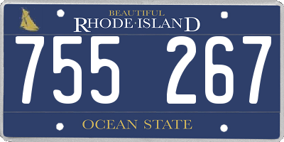 RI license plate 755267