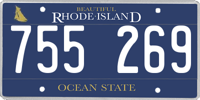 RI license plate 755269