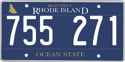 RI license plate 755271