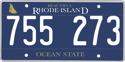 RI license plate 755273