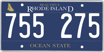 RI license plate 755275