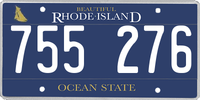 RI license plate 755276